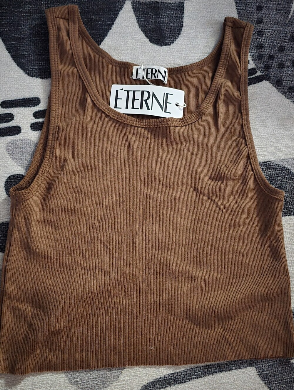 ÉTERNE Brown Tank Top